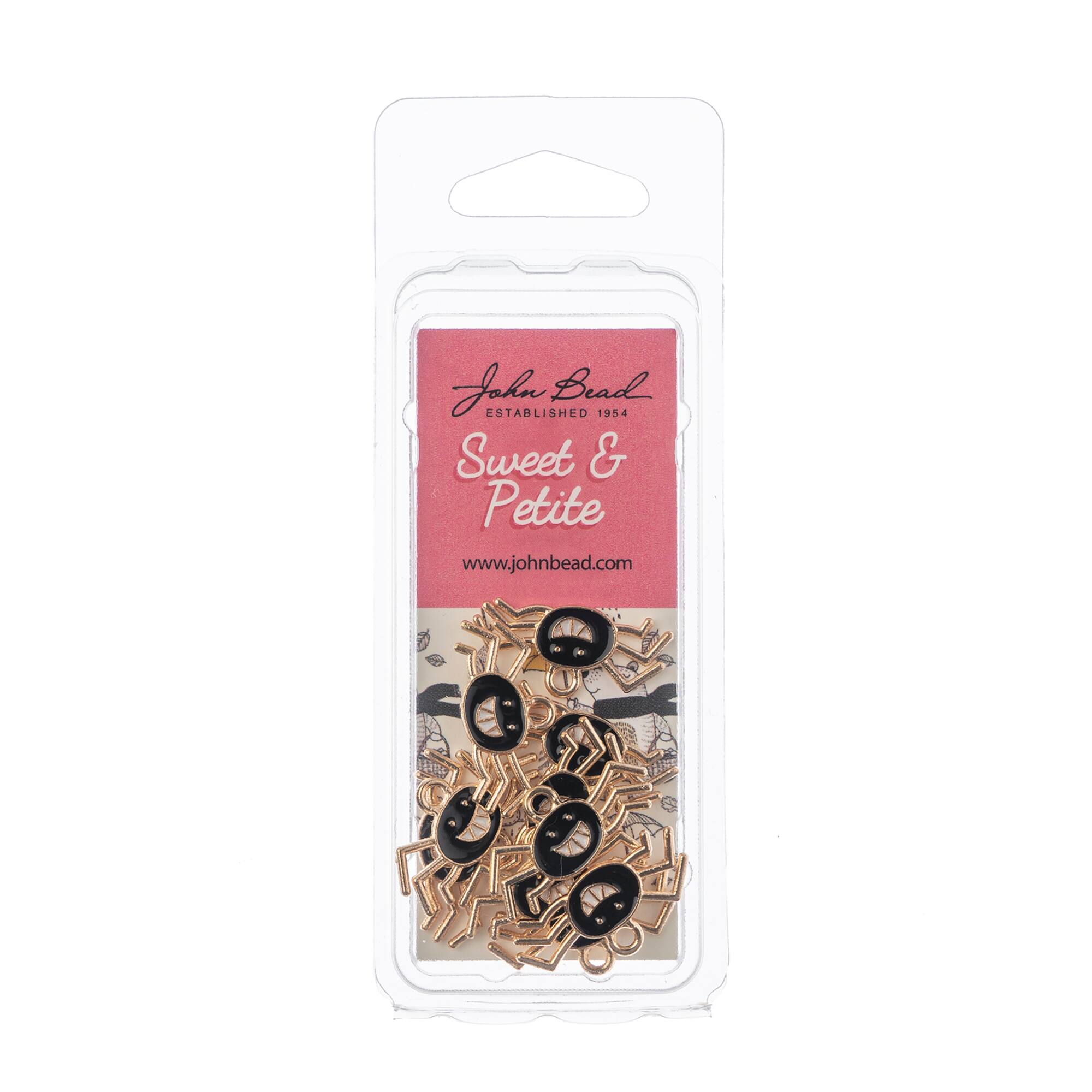 John Bead Sweet & Petite Halloween Small Spider Charms, 10ct.